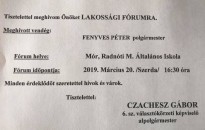 Meghívó - Lakossági Fórum Mór