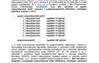 KÖZLEMÉNY- az egyéni választókerületi jelölt és a polgármesterjelölt állításához szükséges ajánlások számáról
