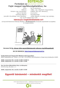 Egyenlő Bánásmód Hatóság ügyfélfogadása