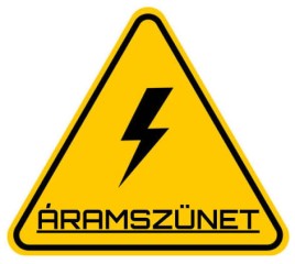 áramszünet feliratú kép