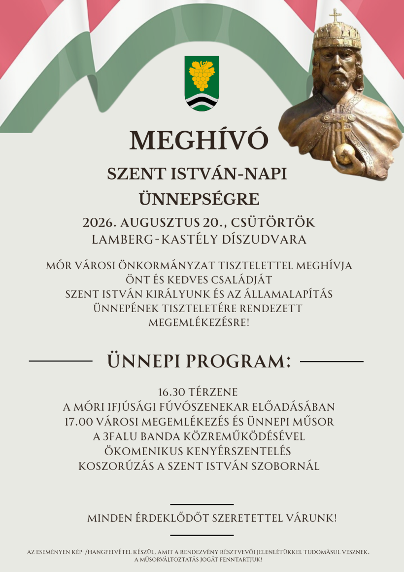 Augusztus 20-i ünnepség meghívója 