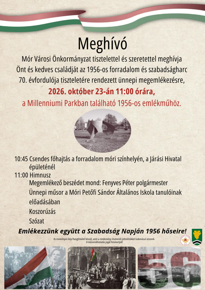 1956-os megemlékezés meghívója